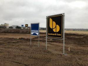 Es geht los, die Erschließungsarbeiten im Baugebiet "Südlich der Adolf-Reichwein-Straße" in Rodenbach starten, Januar 2022